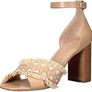 Pour La Victoire Tan Fringe Sandals